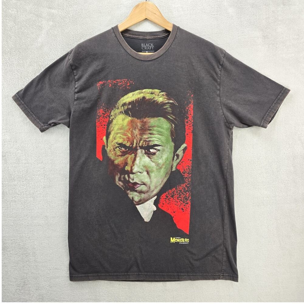 Black Craft Bela Lugosi Dracula Shirt Mens Large Gray Vintage Famous Monsters